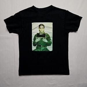 Elvis Presley Mugshot Shirt Mens Medium Black Graphic King Of Rock And Roll Tee